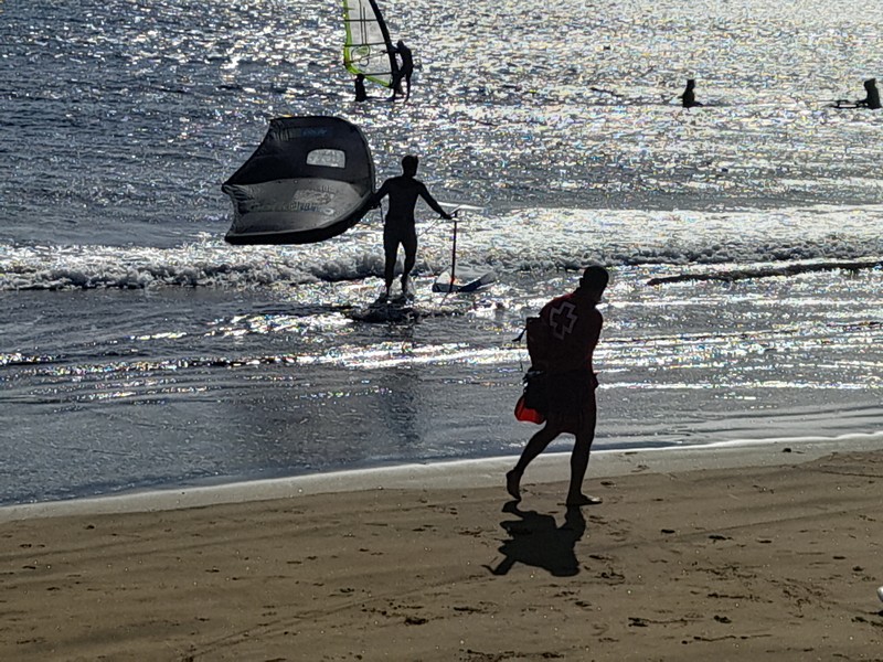 Vízi mentő El Médano strandján